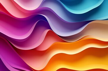 Hyper Realistic abstract colorful wave background with a wavy paper texture, a colorful background vector presentation design