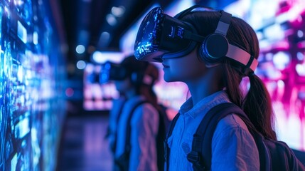 Futuristic Schools with AI-Powered Virtual Field Trips: Educational institutions offering virtual field trips and experiences through AI.