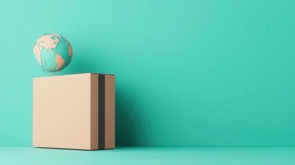 Cross-border trade, economic cooperation, policy influence, 3D illustration