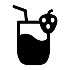 Strawberry smoothie icon vector illustration graphic design