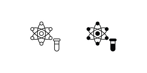 atom set icon with white background vector stock illustration