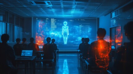 AI-Enhanced Classroom with Virtual Teachers: Classrooms where teachers appear as holograms for interactive lessons.