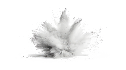 bright white paint color powder festival explosion burst isolated white background.	