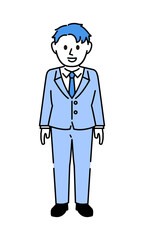 スーツ 男性 バストアップ