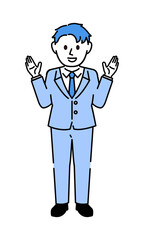 スーツ 男性 バストアップ