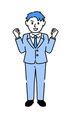 スーツ 男性 バストアップ