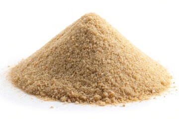 A mound of fine granulated brown sugar, symbolizing sweetness, natural ingredients, baking, cooking, and confectionery.
