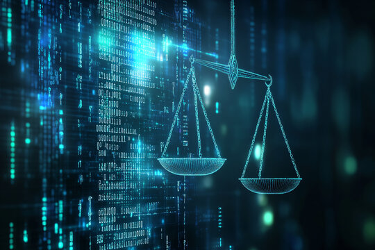 Digital Justice Scales.