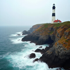 lighthouse on the cliff