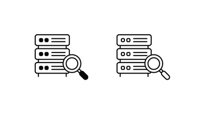 Data Search icon design with white background stock illustration