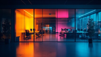 Futuristic Workspaces with AI-Enhanced Innovation Hubs: Offices using AI to create innovation hubs that foster creativity and collaboration.