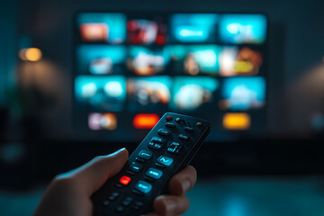 Watching TV and using remote controller