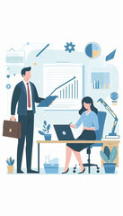 business people working in office