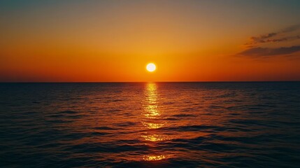 Obraz premium Orange sunset over Black Sea