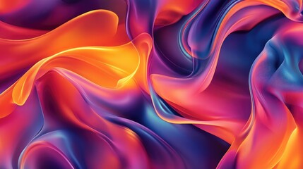 Obraz premium A seamless abstract design with smooth, intersecting lines in a vibrant, fluid pattern.