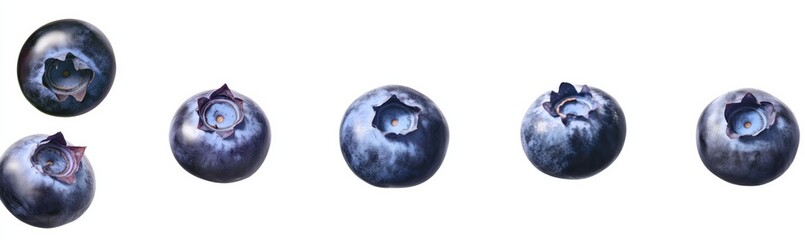 Obraz premium Fresh Blueberries on White Background
