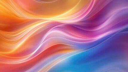 Obraz premium Smooth, flowing lines intersecting to create a dynamic, colorful abstract background.