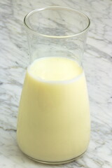 Fresh nutritious milk jar.