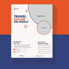 Travel modern flyer design template for infographics illustrator. 