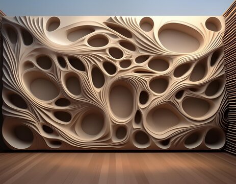 parametric wall with organic openings