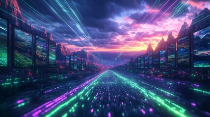 Fototapeta premium データの高速通信のイメージ画像