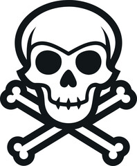 skull and crossbones Halloween illustration design