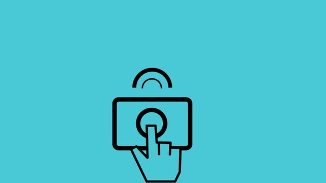 animated video of remote sensor being pressed, suitable for your videos