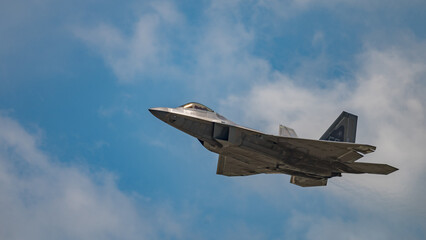 U.S. Air Force F-22 Raptor Stealth Flighter in Flight