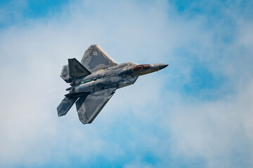 U.S. Air Force F-22 Raptor Stealth Flighter in Flight