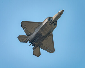 U.S. Air Force F-22 Raptor Stealth Flighter in Flight