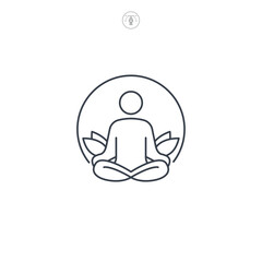 Mediation Pose icon symbol vector illustration isolated on white background