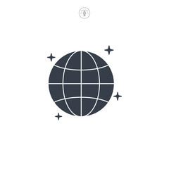 Globe icon symbol vector illustration isolated on white background