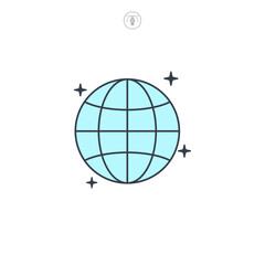 Globe icon symbol vector illustration isolated on white background