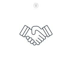 Handshake icon symbol vector illustration isolated on white background