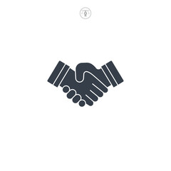 Handshake icon symbol vector illustration isolated on white background