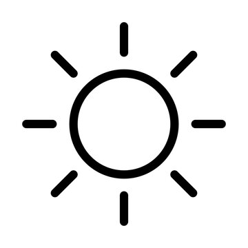 recommend clip art: Sun icon in thin line style vector illustration graphic design