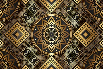 Fototapeta premium Luxury background with mandala ornament 
