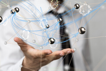 Business intelligence analyst dashboard on virtual