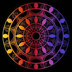 Seamless vector mandala pattern design for background, Circular pattern in the form of a mandala. Henna tatoo mandala. Mehndi style