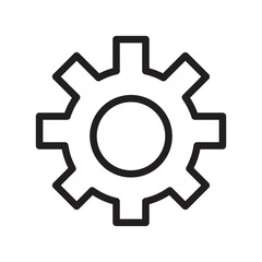 Gear icon in thin line style vector illustration graphic design