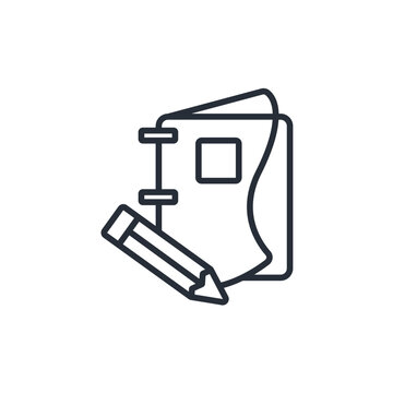 recommend clip art: Notebook icon. vector.Editable stroke.linear style sign for use web design,logo.Symbol illustration.