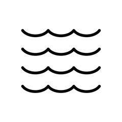 Wave icon in thin line style vector illustration graphic design