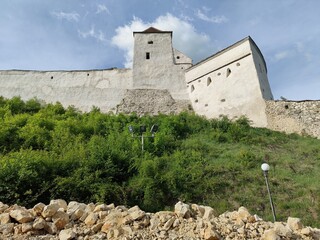 Old fortress in the mountains - Rasnov fortress - Brasov county, Romania 