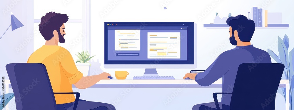 Wall mural web website design flat concept business illustration building icon technology. website mobile web d