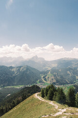 Fototapeta premium Travel photo, mountains, street 