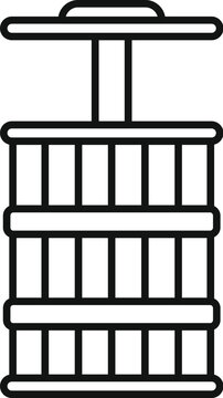 black and white wine press clip art preview
