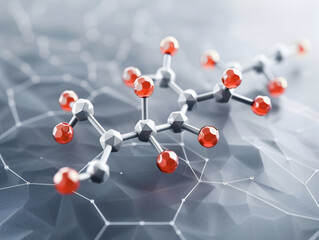 Abstract Structure Background of Molecule Or Atom, molecular structure, structural chemical formula with atoms
