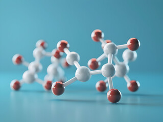 Obraz premium Abstract Structure Background of Molecule Or Atom, molecular structure, structural chemical formula with atoms
