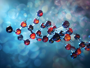 Abstract Structure Background of Molecule Or Atom, molecular structure, structural chemical formula with atoms