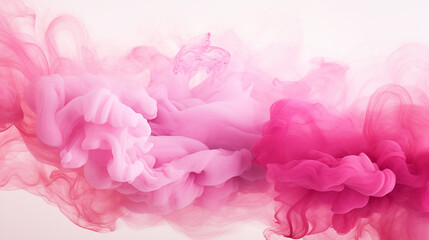 Obraz premium Pink Ink and White Smoke Fusion - Generative AI